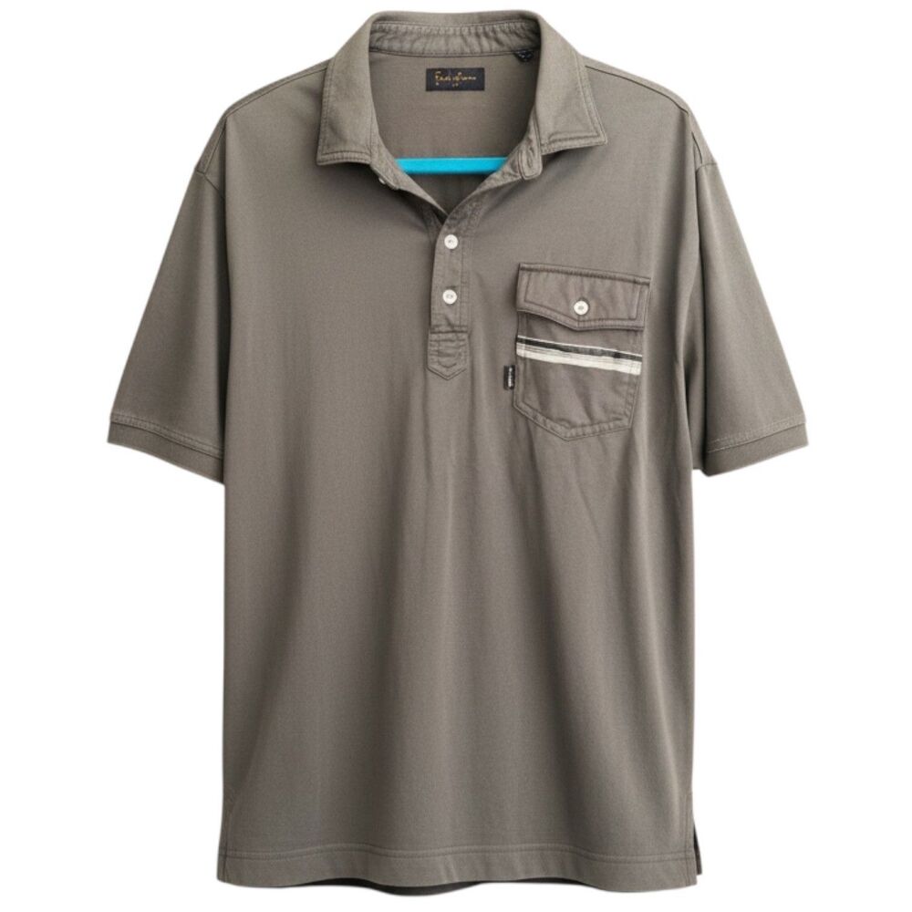Travis Mathew Mens Knit Polo Shirt Top Pocket Dark Gray M?